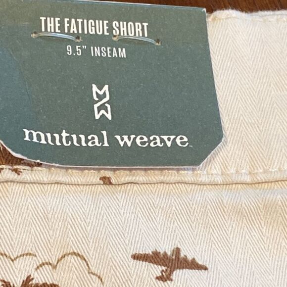 mutual weave Mens Chino Fatigue Shorts Tropical Print Size 38 - Picture 12 of 12